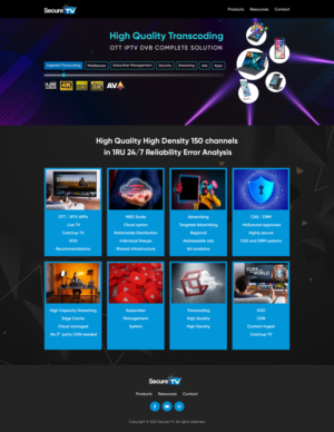 Diseño Web por sai.designer87 para Secure TV | Diseño #27680271
