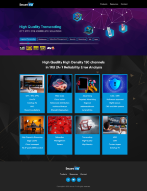 Web Design by sai.designer87 for Secure TV | Design: #27686655