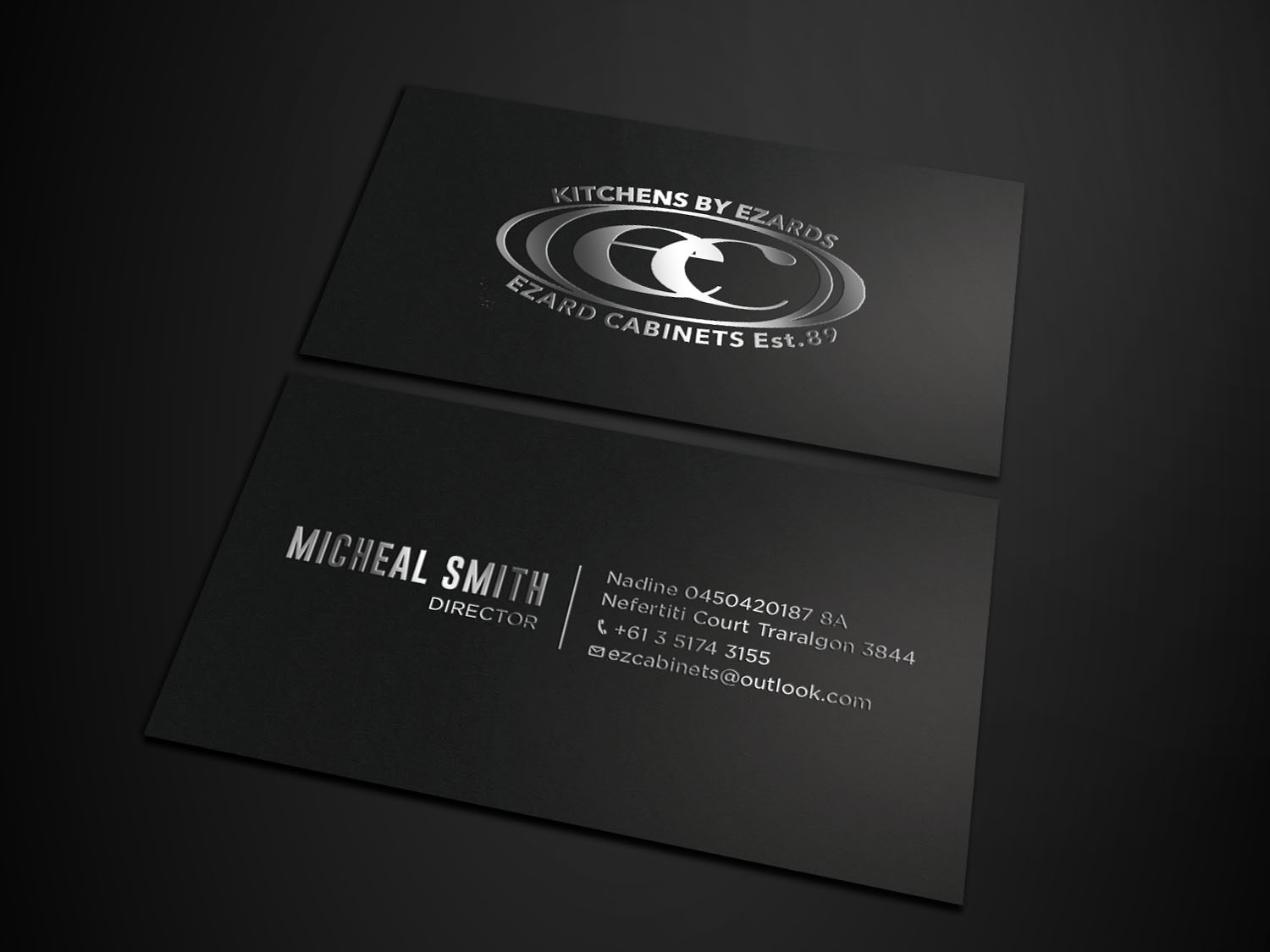 Business Card Design by RENEXIT for Ezard Cabinets | Design #27672589