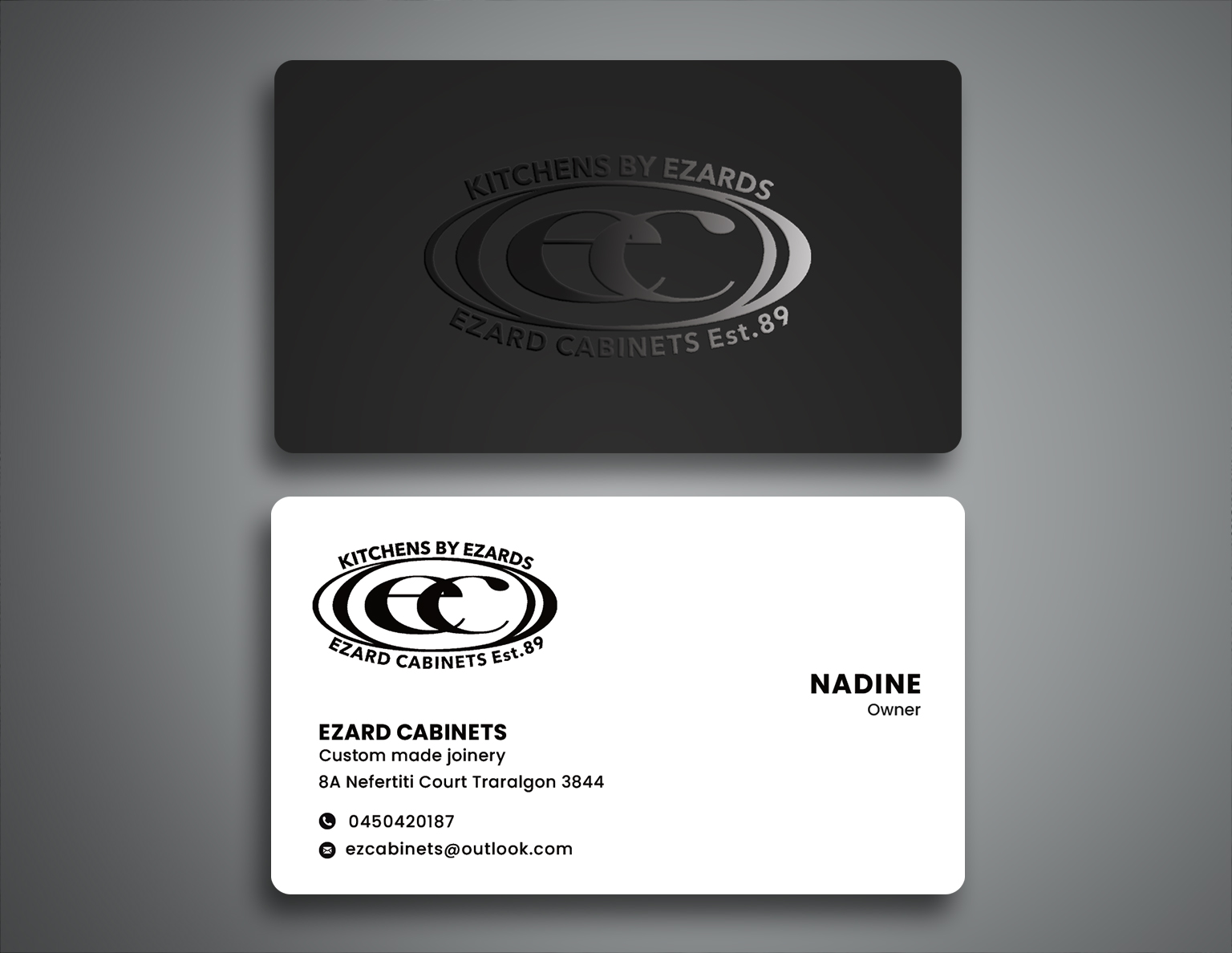 Design de Carte de Visite par Creative Moon Design pour Ezard Cabinets | Design #27680958