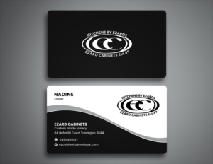 Business Card Design by Creative Moon Design for Ezard Cabinets | Design: #27681031