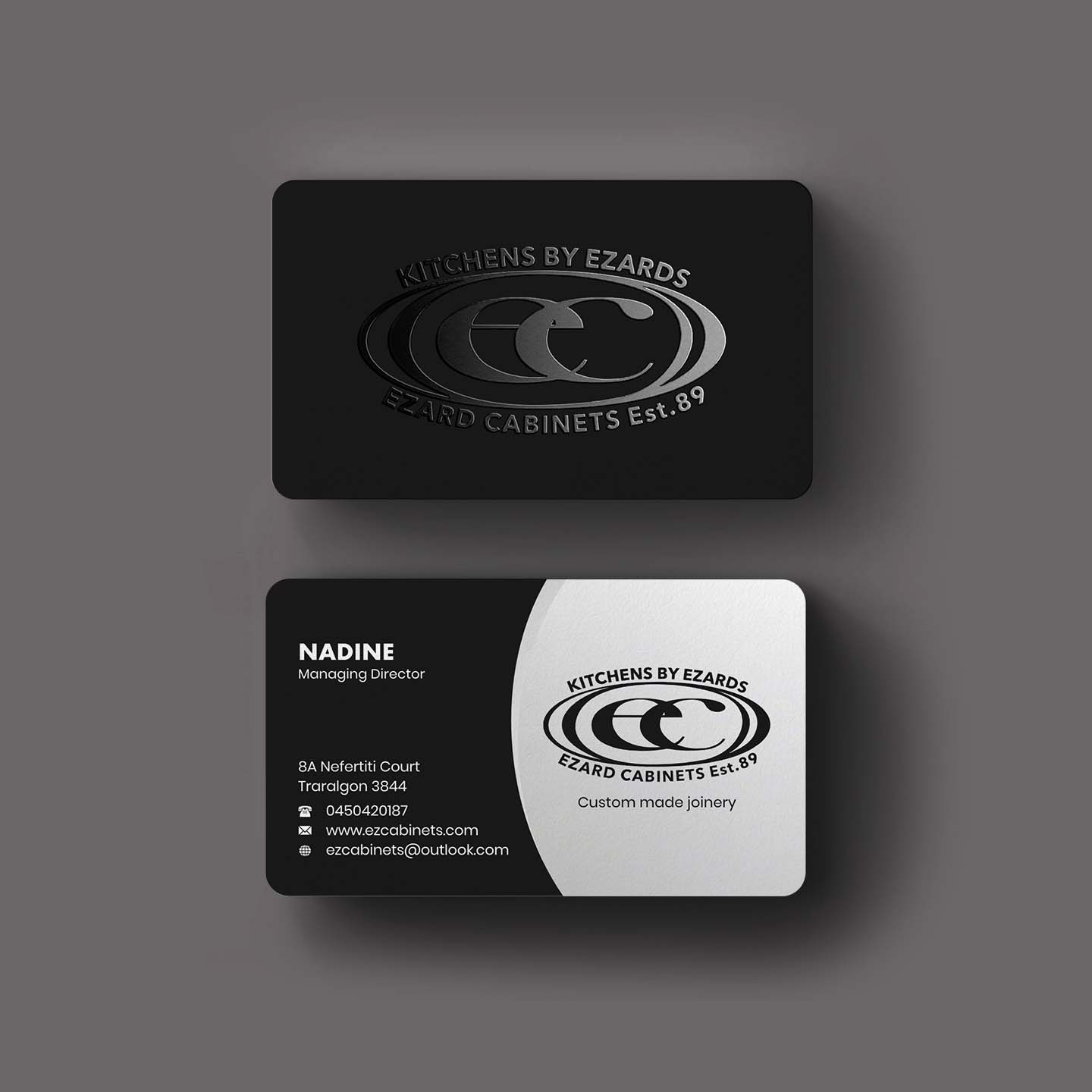 Business Card Design by INDIAN_Ashok for Ezard Cabinets | Design #27678631