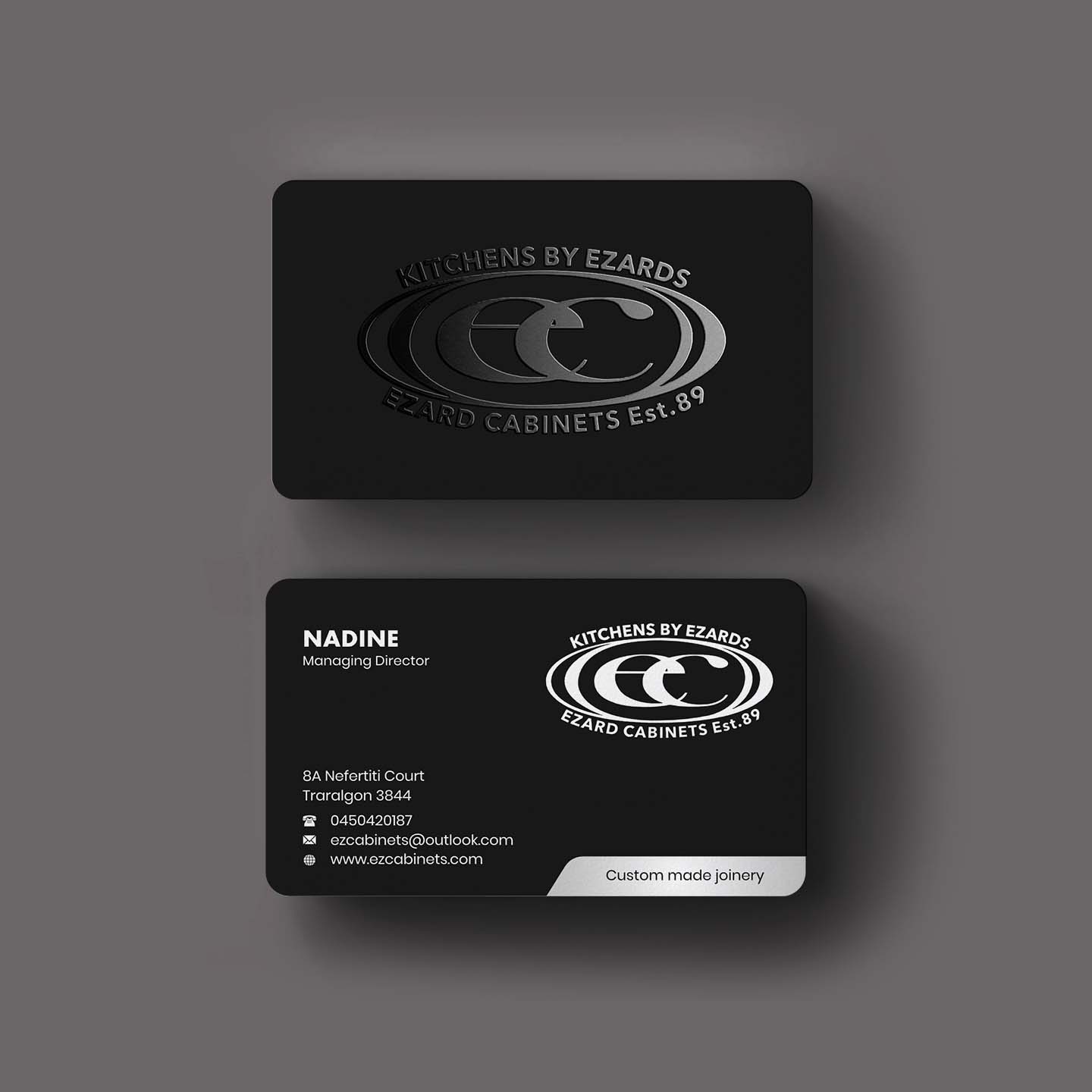 Business Card Design by INDIAN_Ashok for Ezard Cabinets | Design #27678632