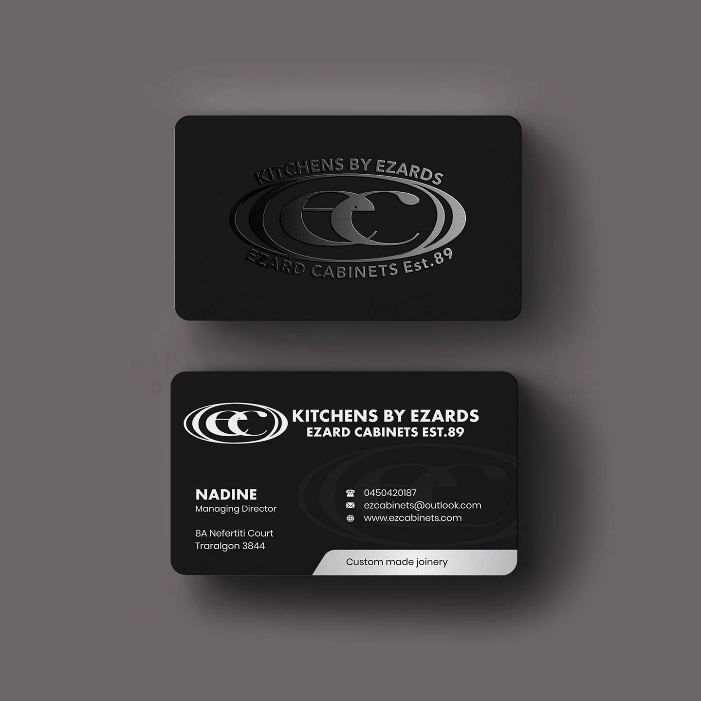 Business Card Design by INDIAN_Ashok for Ezard Cabinets | Design #27678634