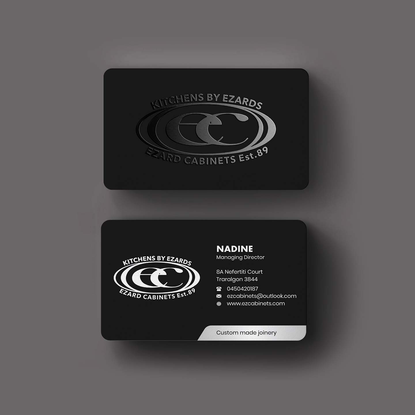 Business Card Design by INDIAN_Ashok for Ezard Cabinets | Design #27678637