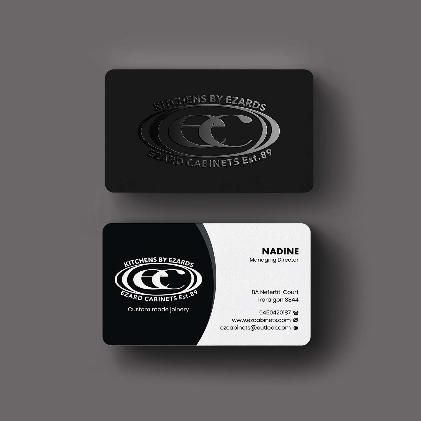 Business Card Design by INDIAN_Ashok for Ezard Cabinets | Design #27678638