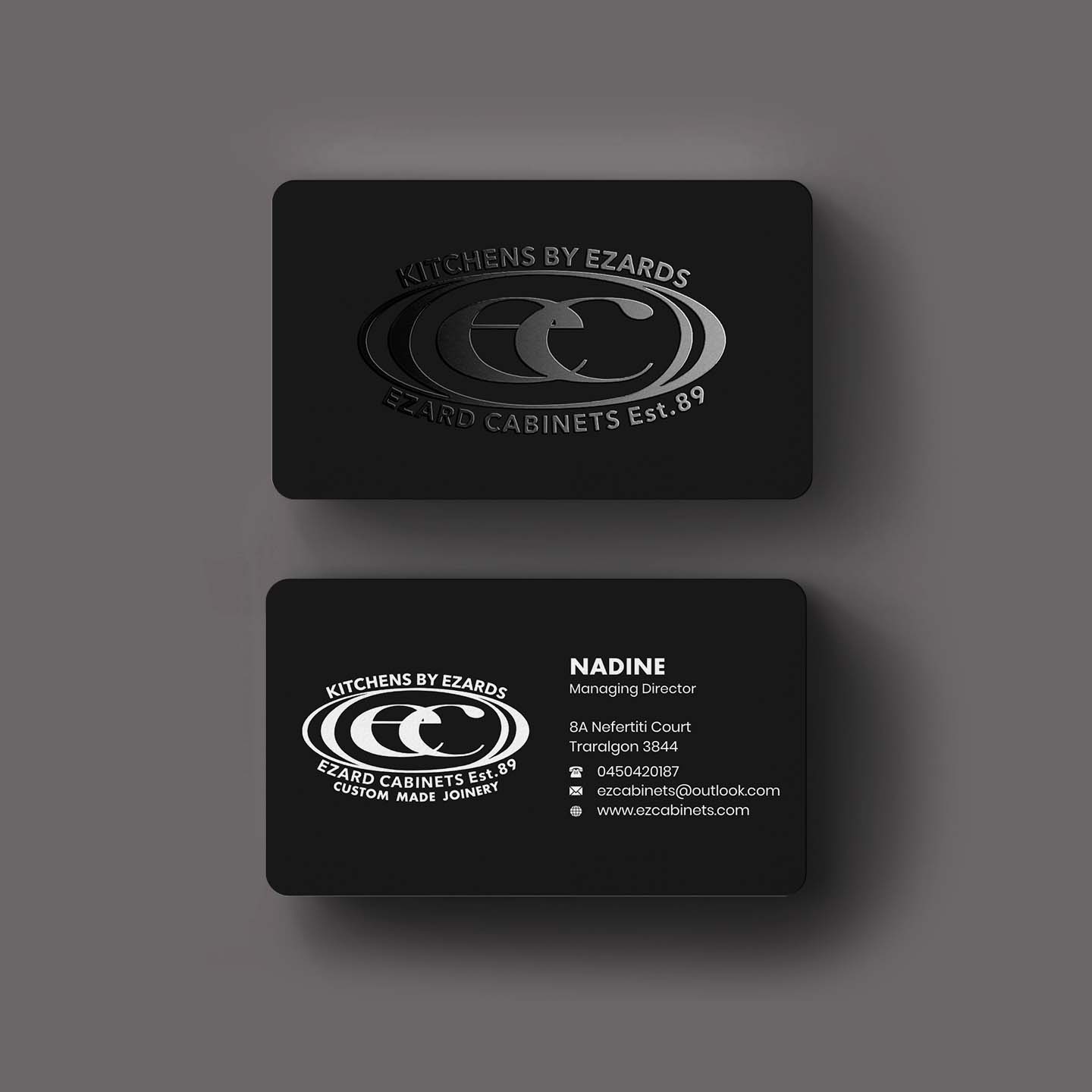 Business Card Design by INDIAN_Ashok for Ezard Cabinets | Design #27678640