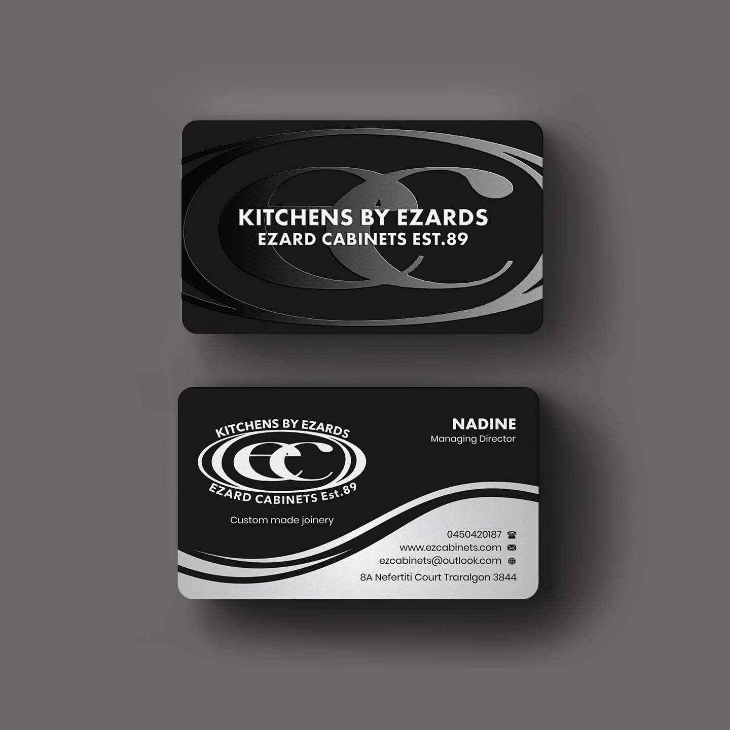 Business Card Design by INDIAN_Ashok for Ezard Cabinets | Design #27678642