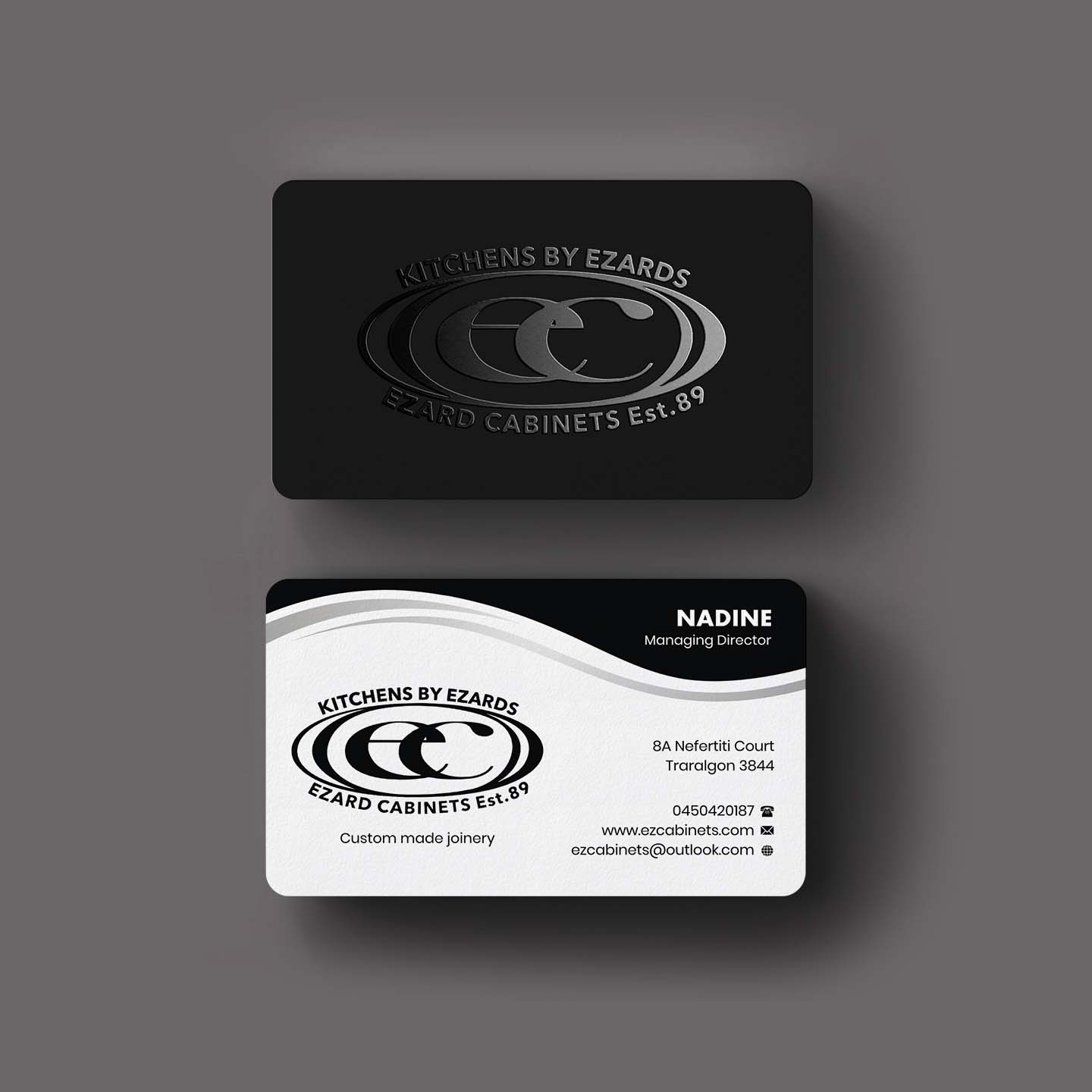 Business Card Design by INDIAN_Ashok for Ezard Cabinets | Design #27678643