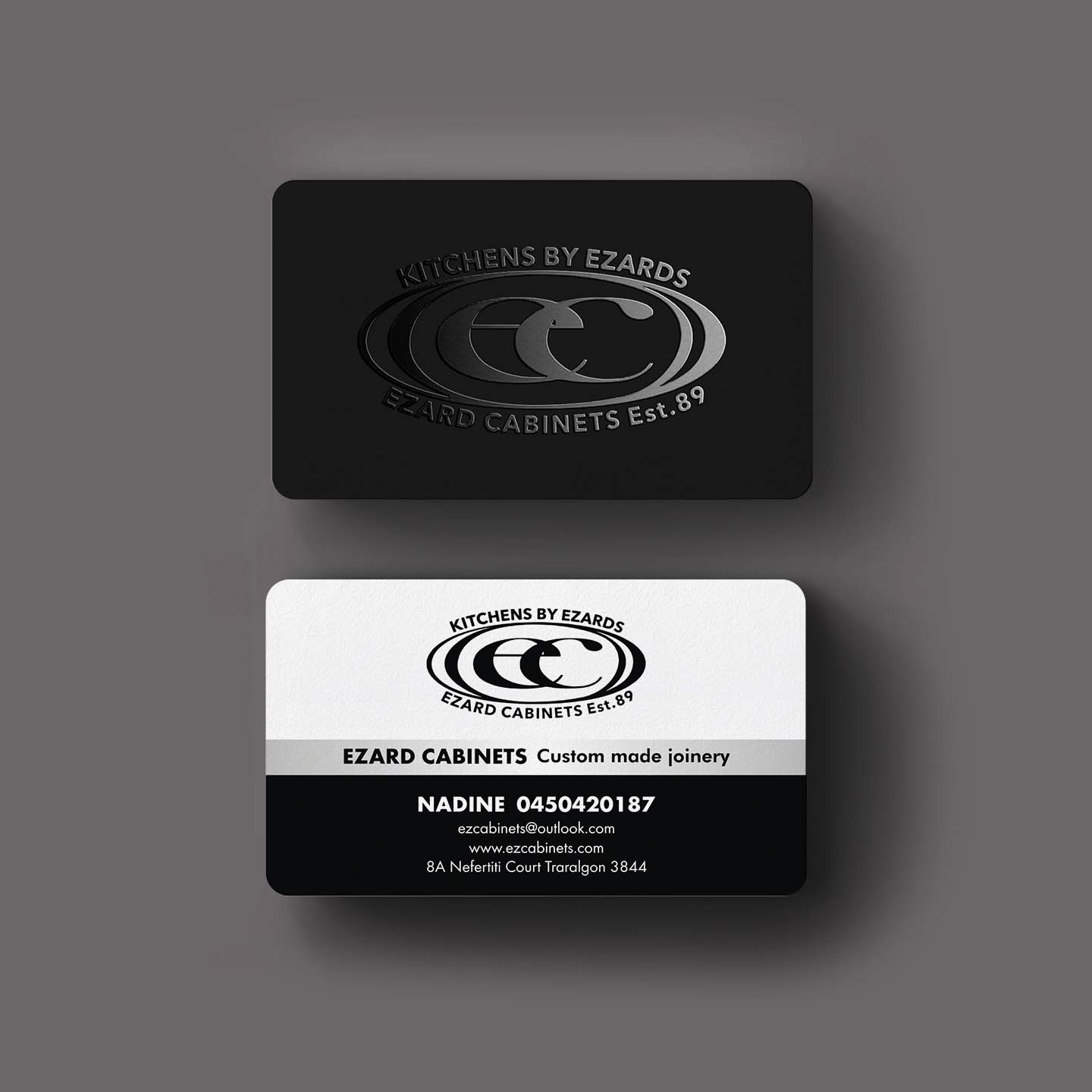 Business Card Design by INDIAN_Ashok for Ezard Cabinets | Design #27678645