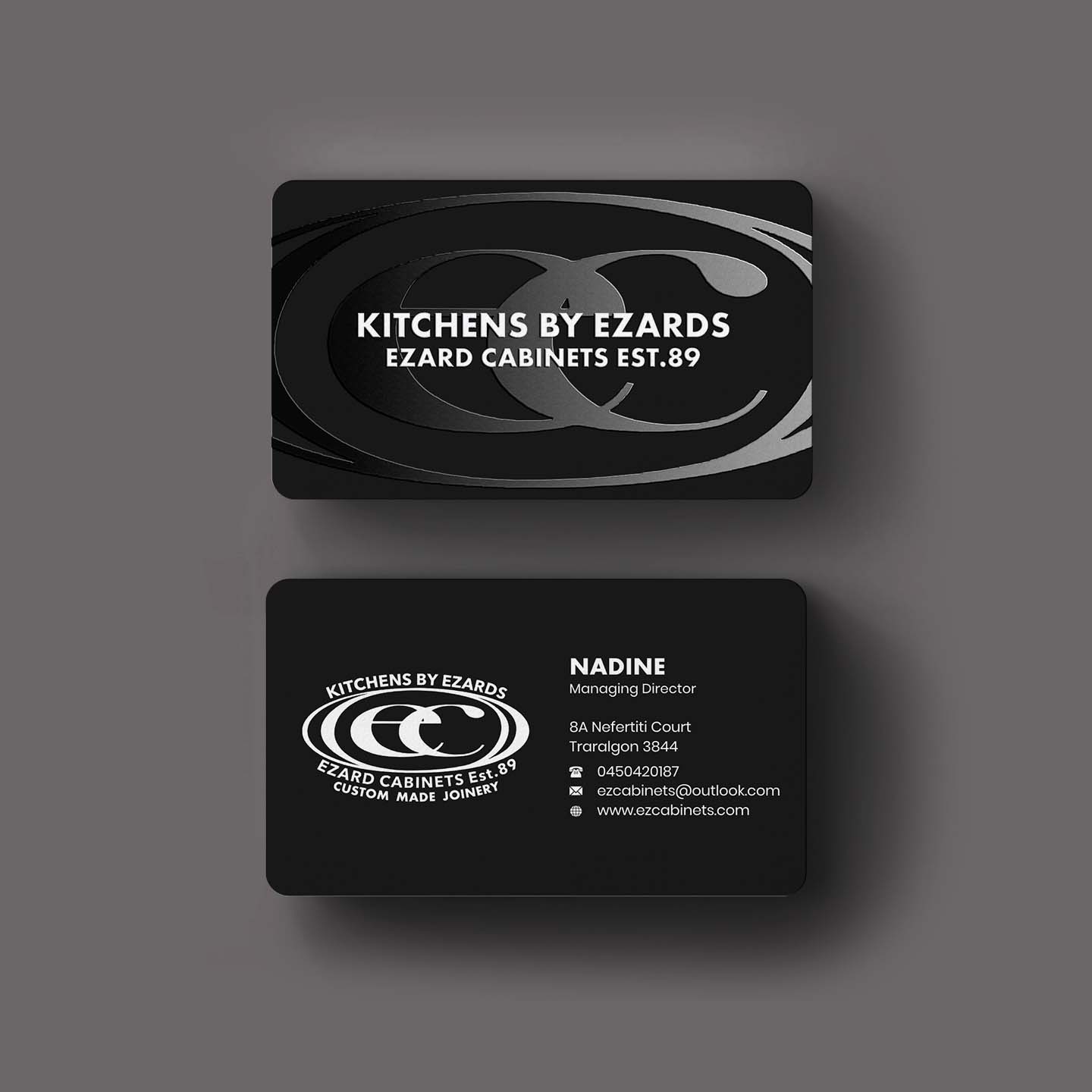 Business Card Design by INDIAN_Ashok for Ezard Cabinets | Design #27678650