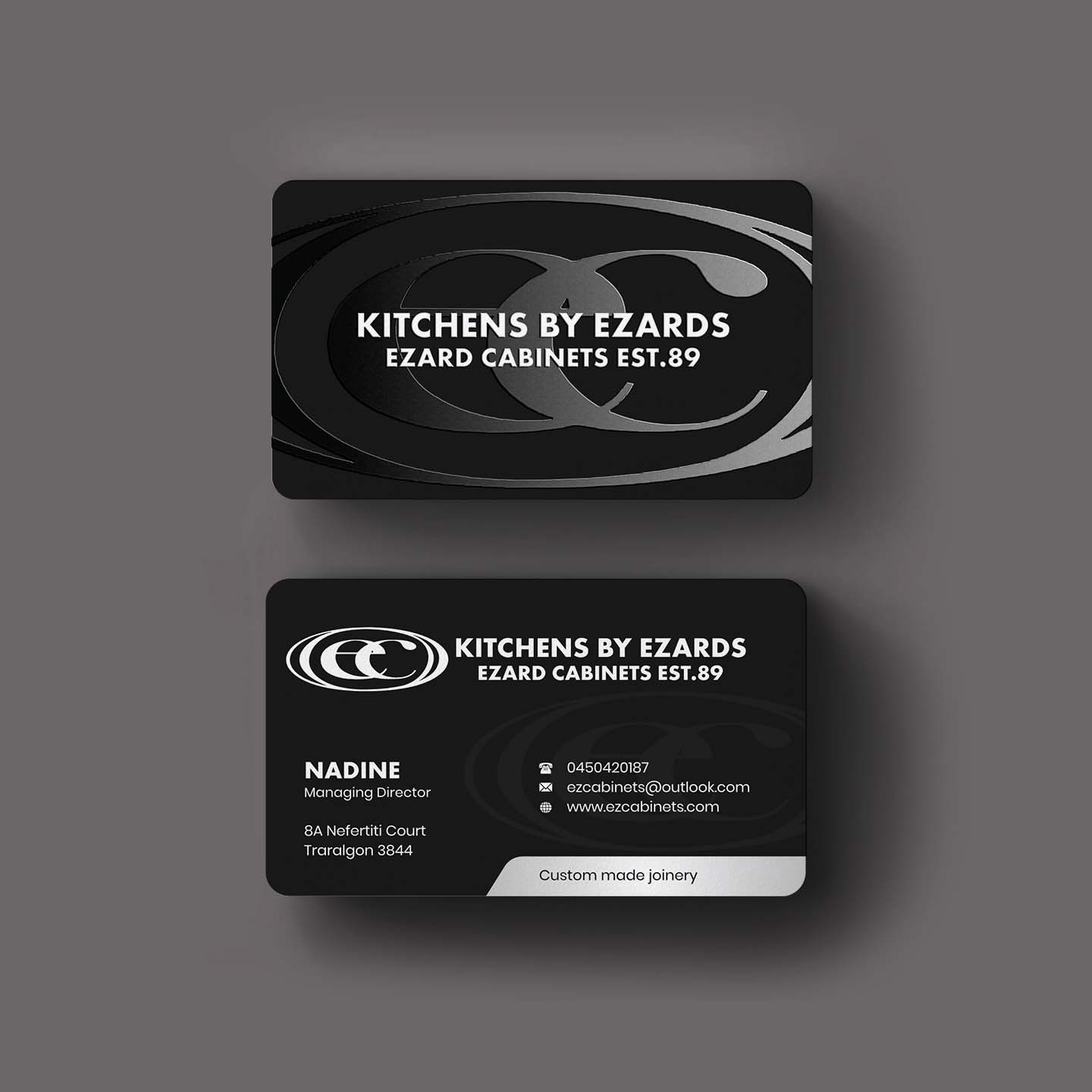 Business Card Design by INDIAN_Ashok for Ezard Cabinets | Design #27678652