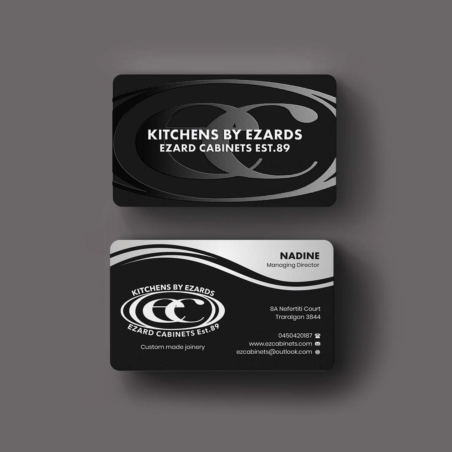 Business Card Design by INDIAN_Ashok for Ezard Cabinets | Design #27678655