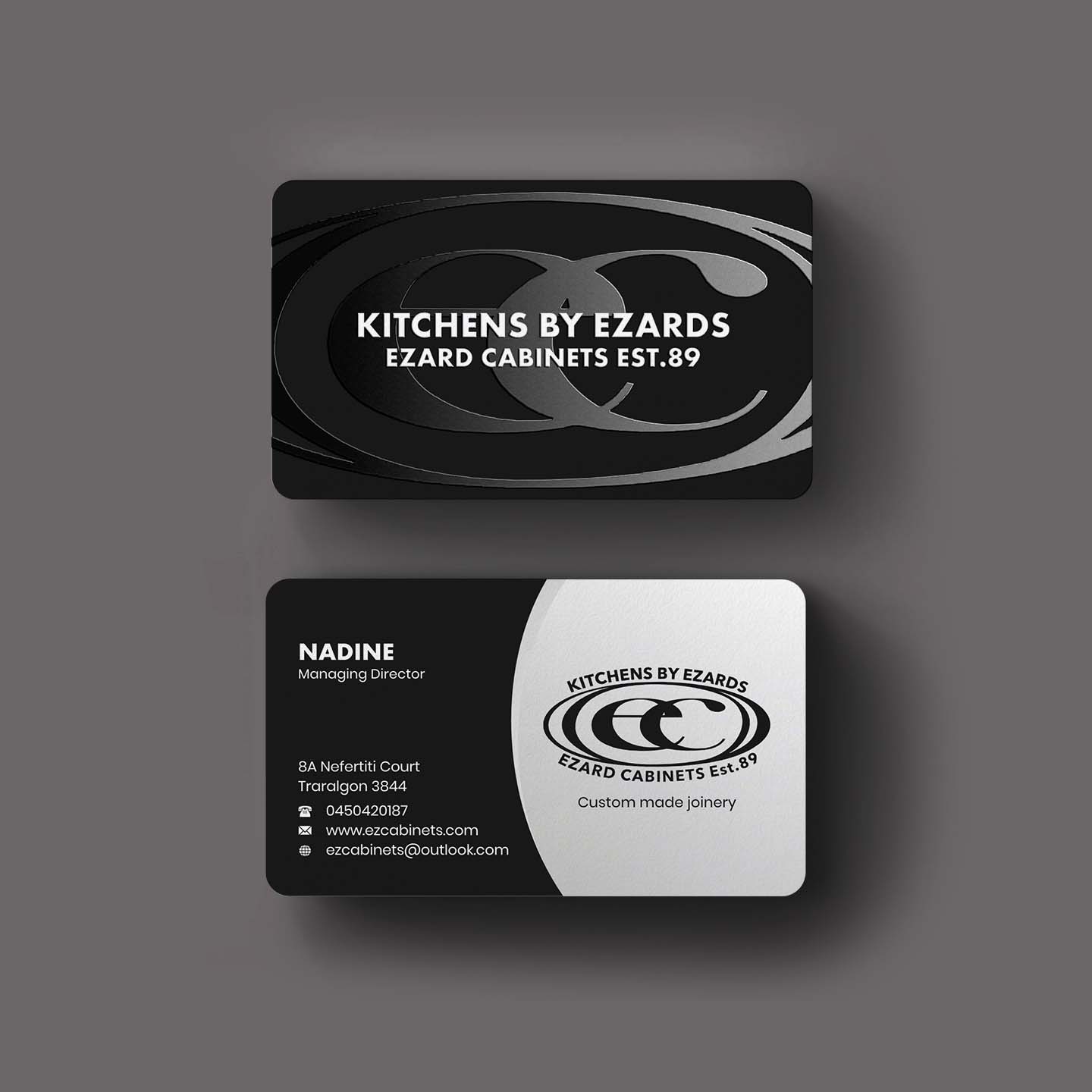 Business Card Design by INDIAN_Ashok for Ezard Cabinets | Design #27678660