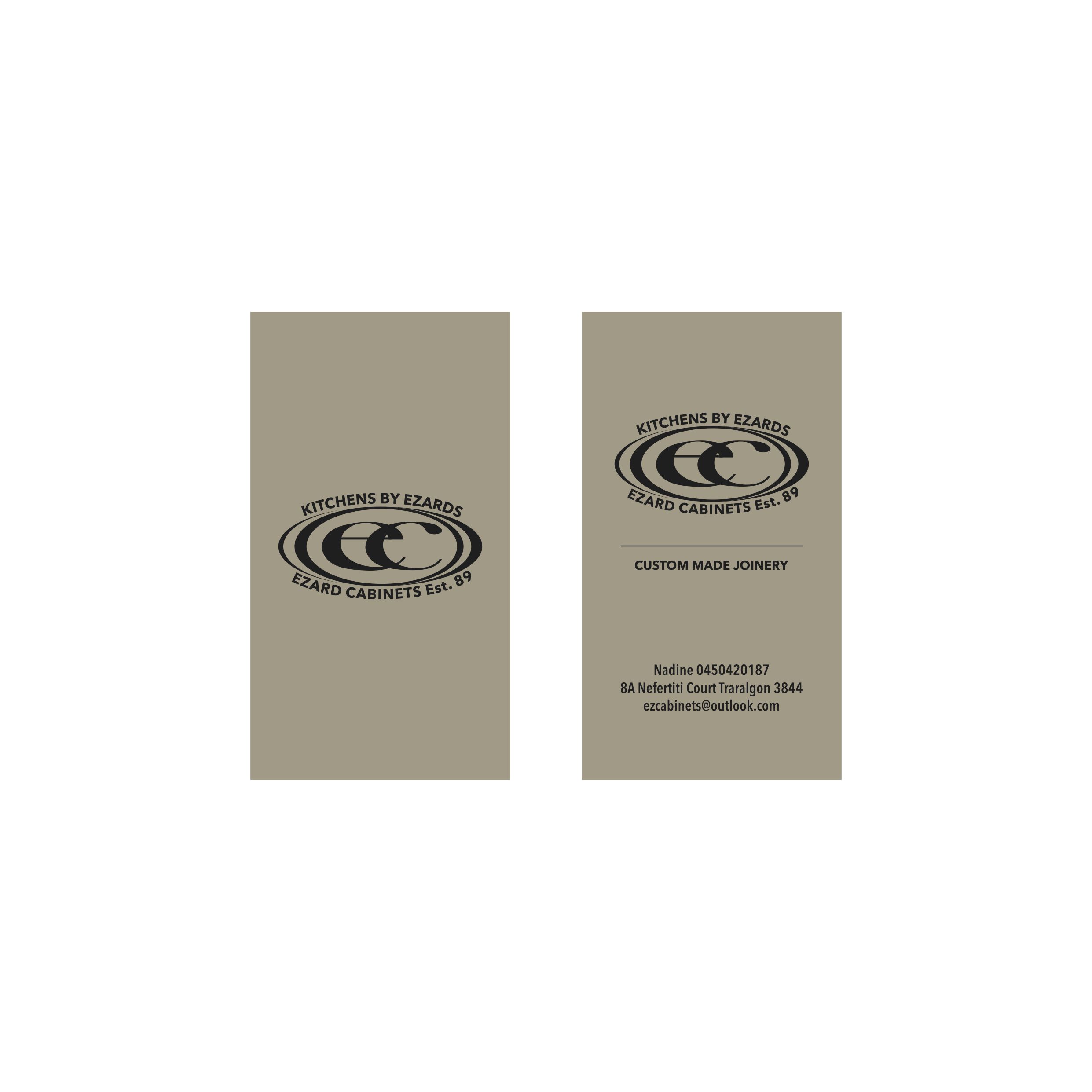 Business Card Design by Jeferson HP for Ezard Cabinets | Design #27674995