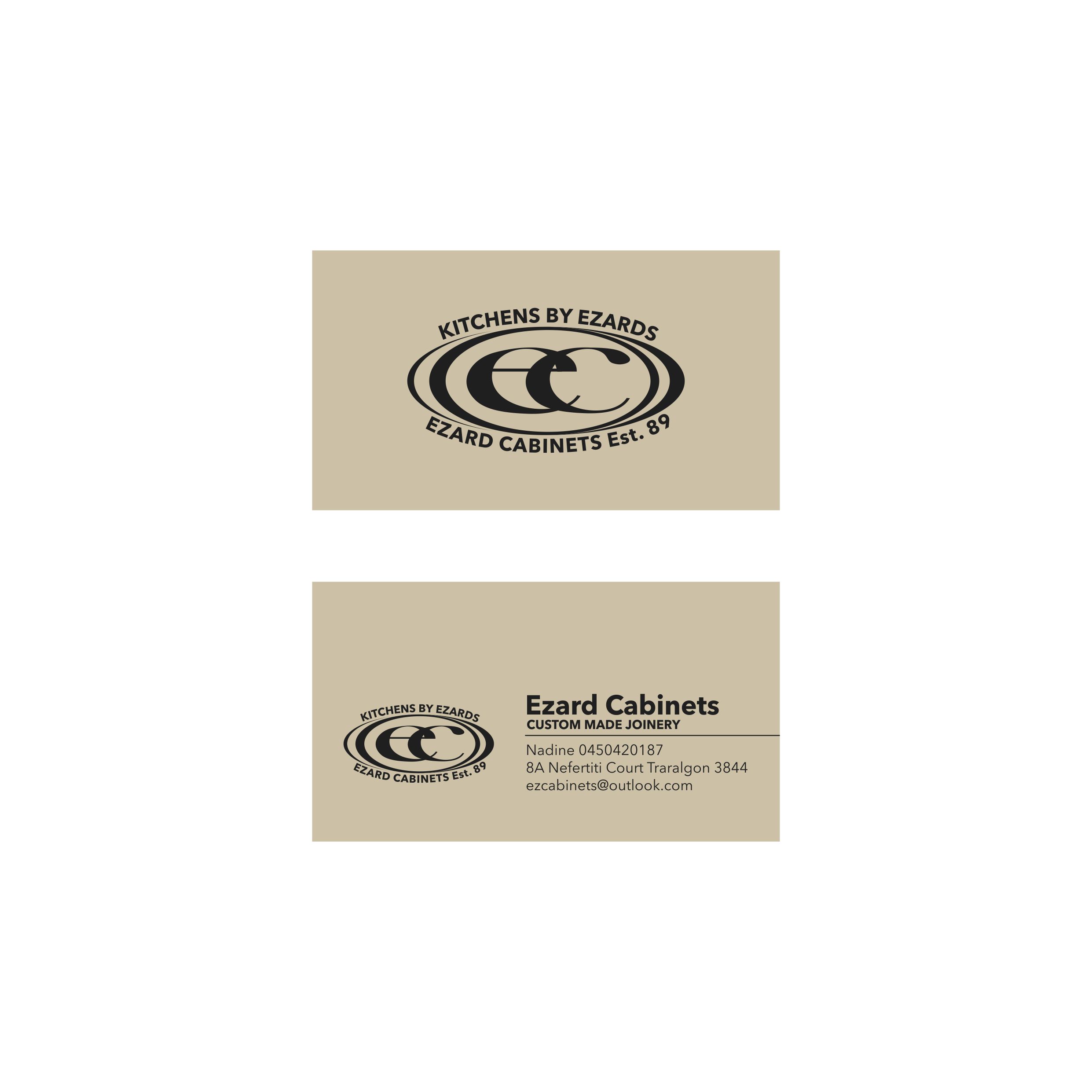 Business Card Design by Jeferson HP for Ezard Cabinets | Design #27674996
