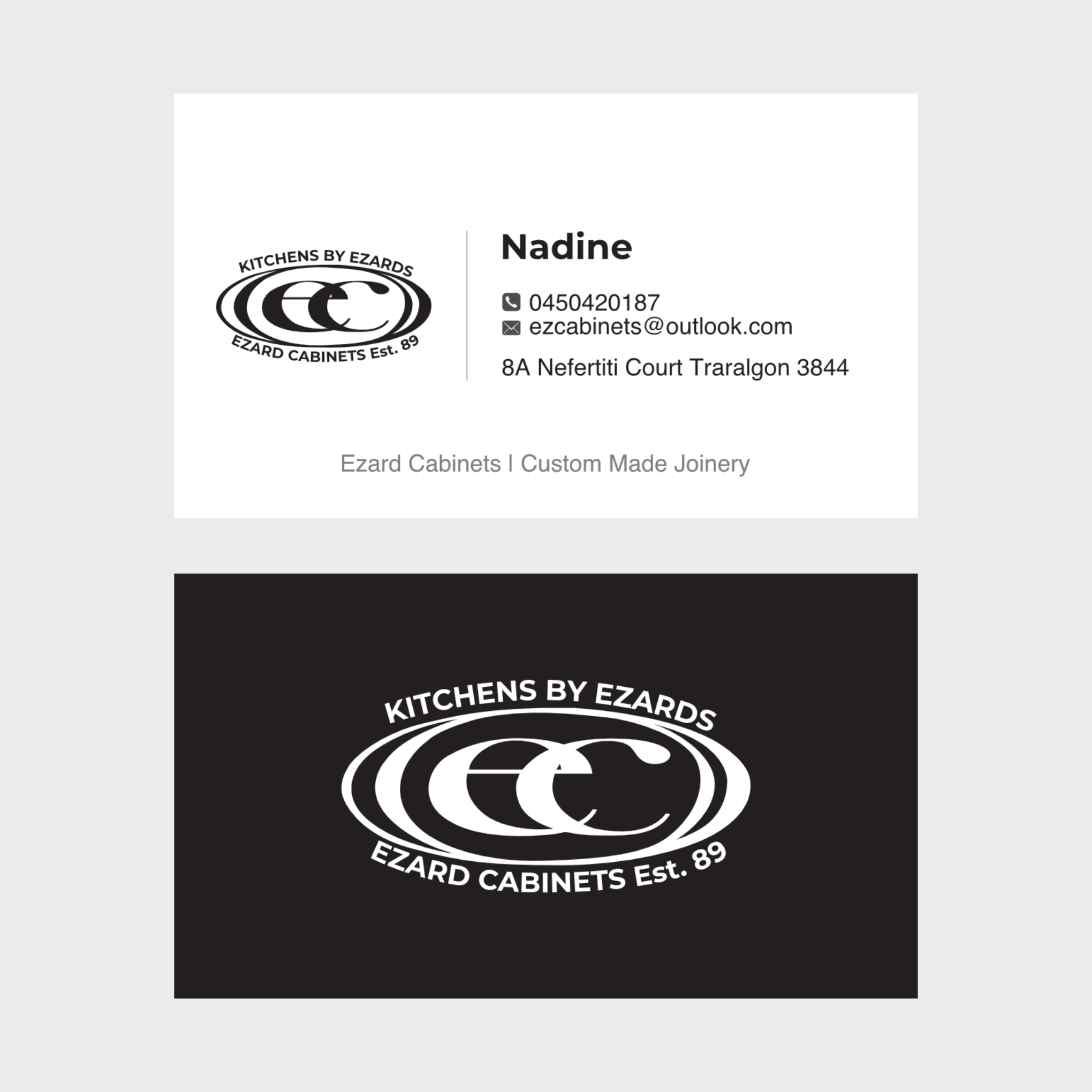 Business Card Design by adiazudin for Ezard Cabinets | Design #27672381