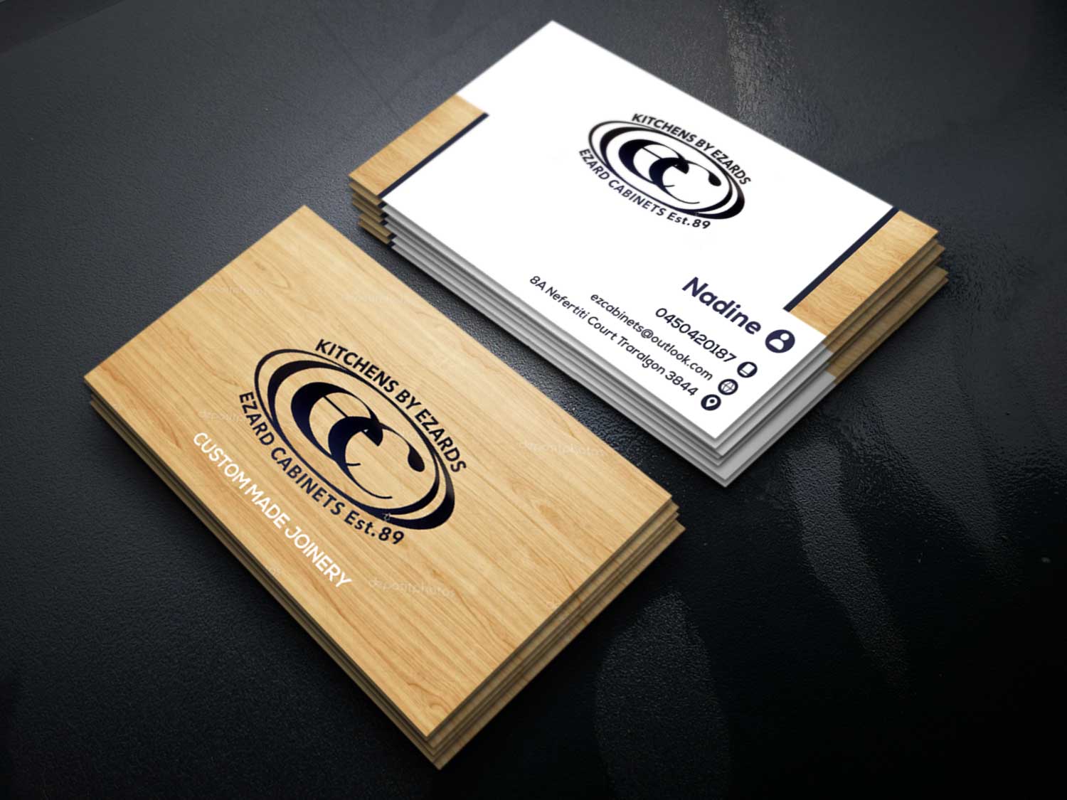 Business Card Design by Gexton for Ezard Cabinets | Design #27673711
