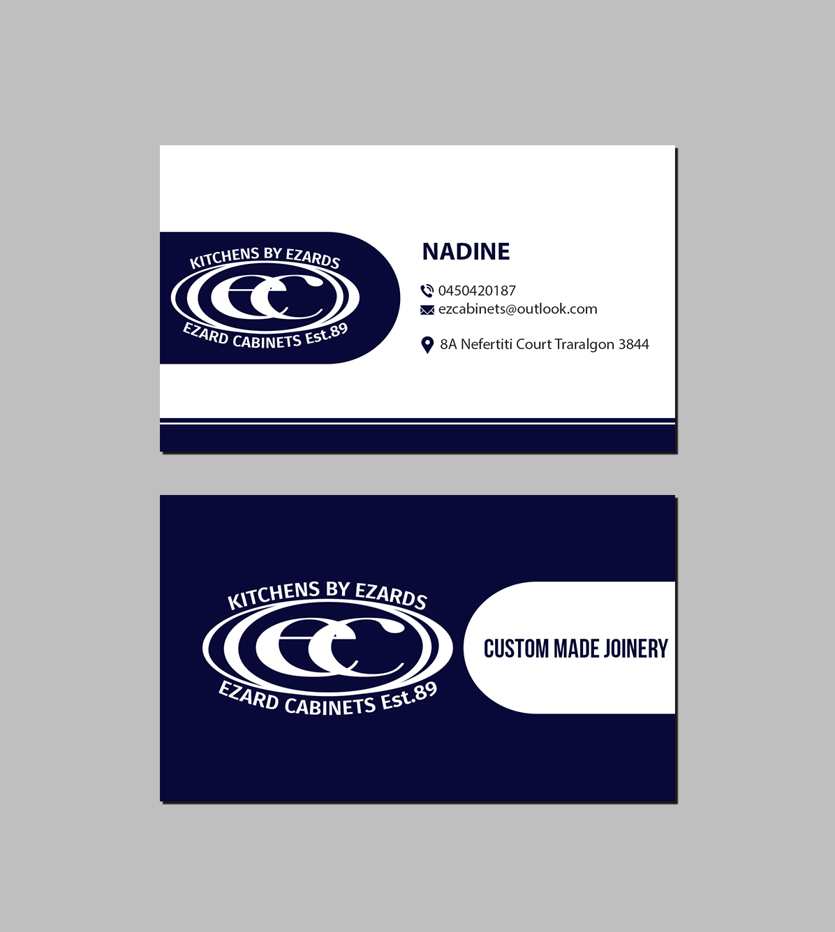 Business Card Design by Creations Box 2015 for Ezard Cabinets | Design #27674150