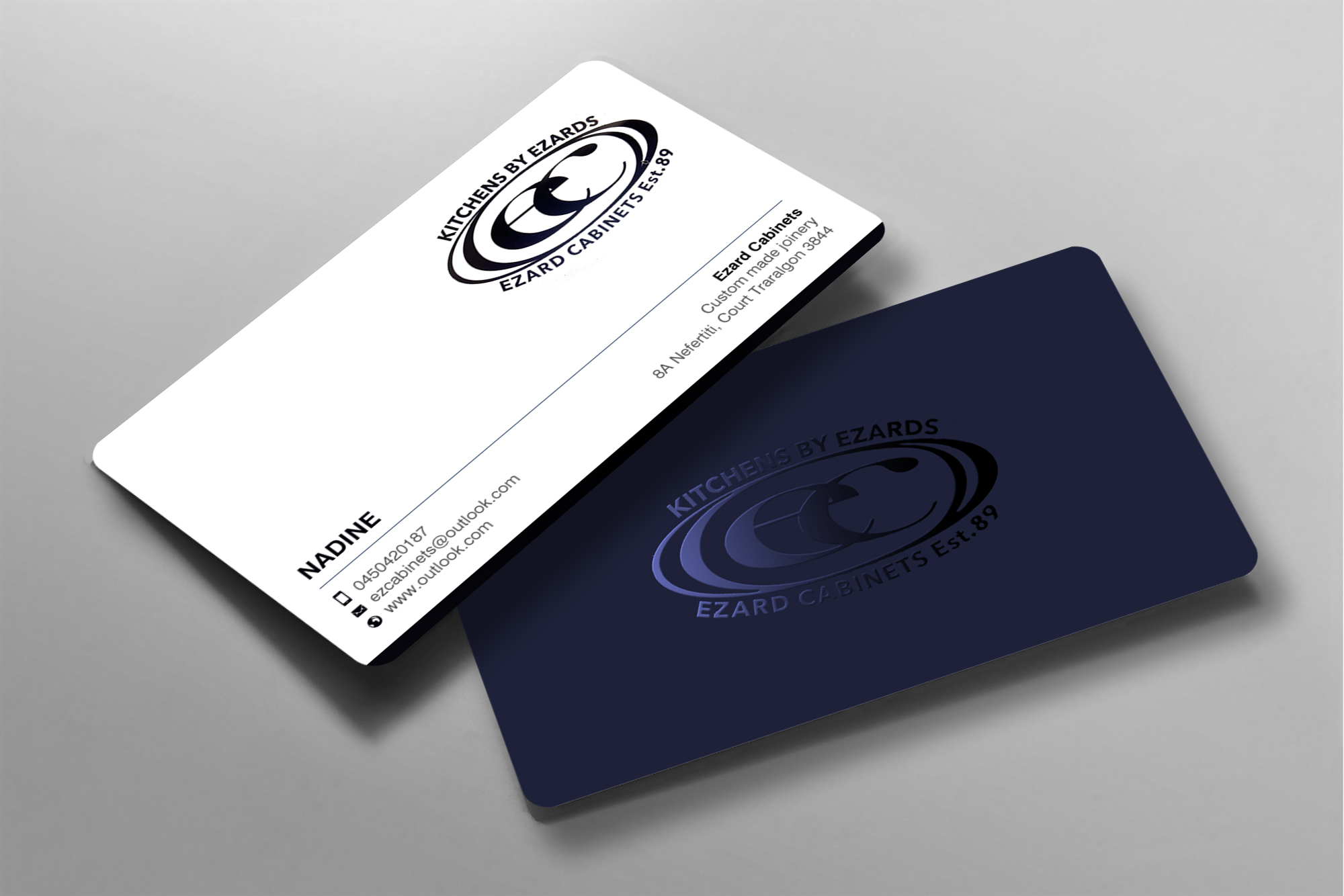 Business Card Design by chandrayaan.creative for Ezard Cabinets | Design #27673125