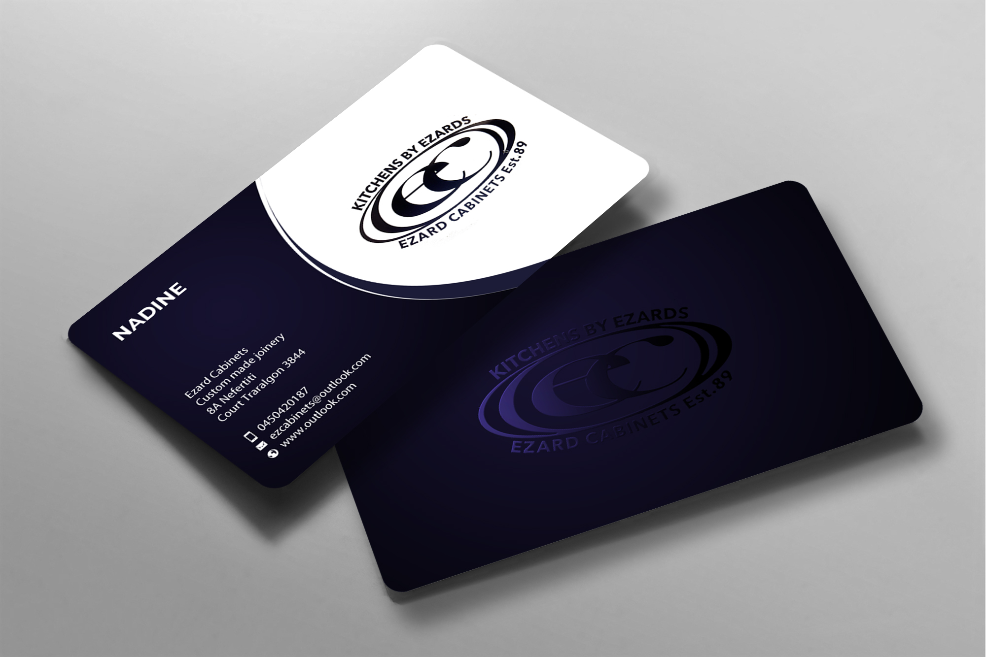 Business Card Design by chandrayaan.creative for Ezard Cabinets | Design #27679231
