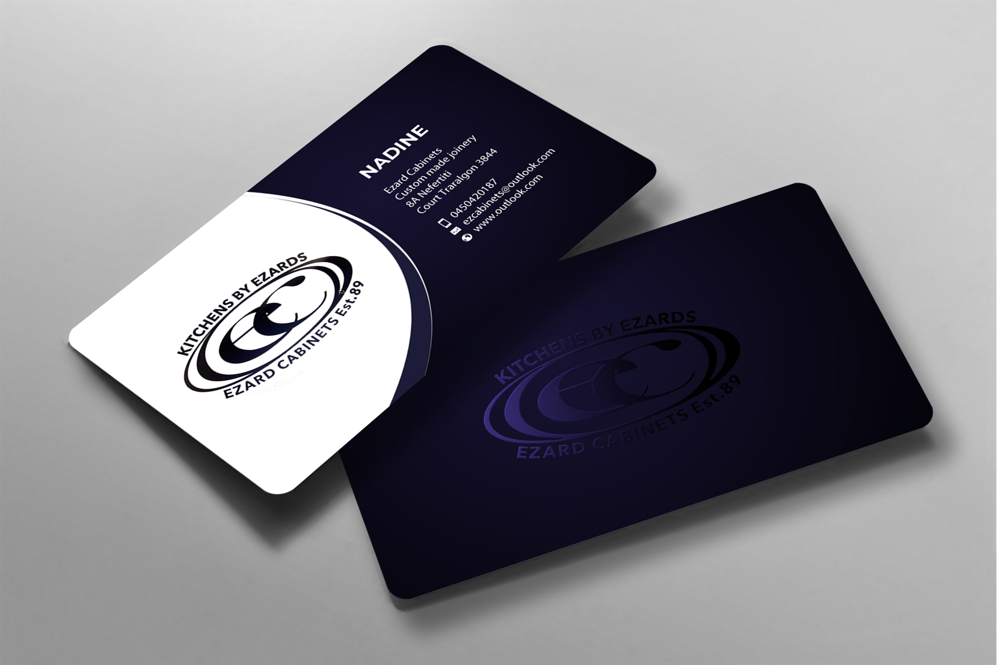 Business Card Design by chandrayaan.creative for Ezard Cabinets | Design #27679302