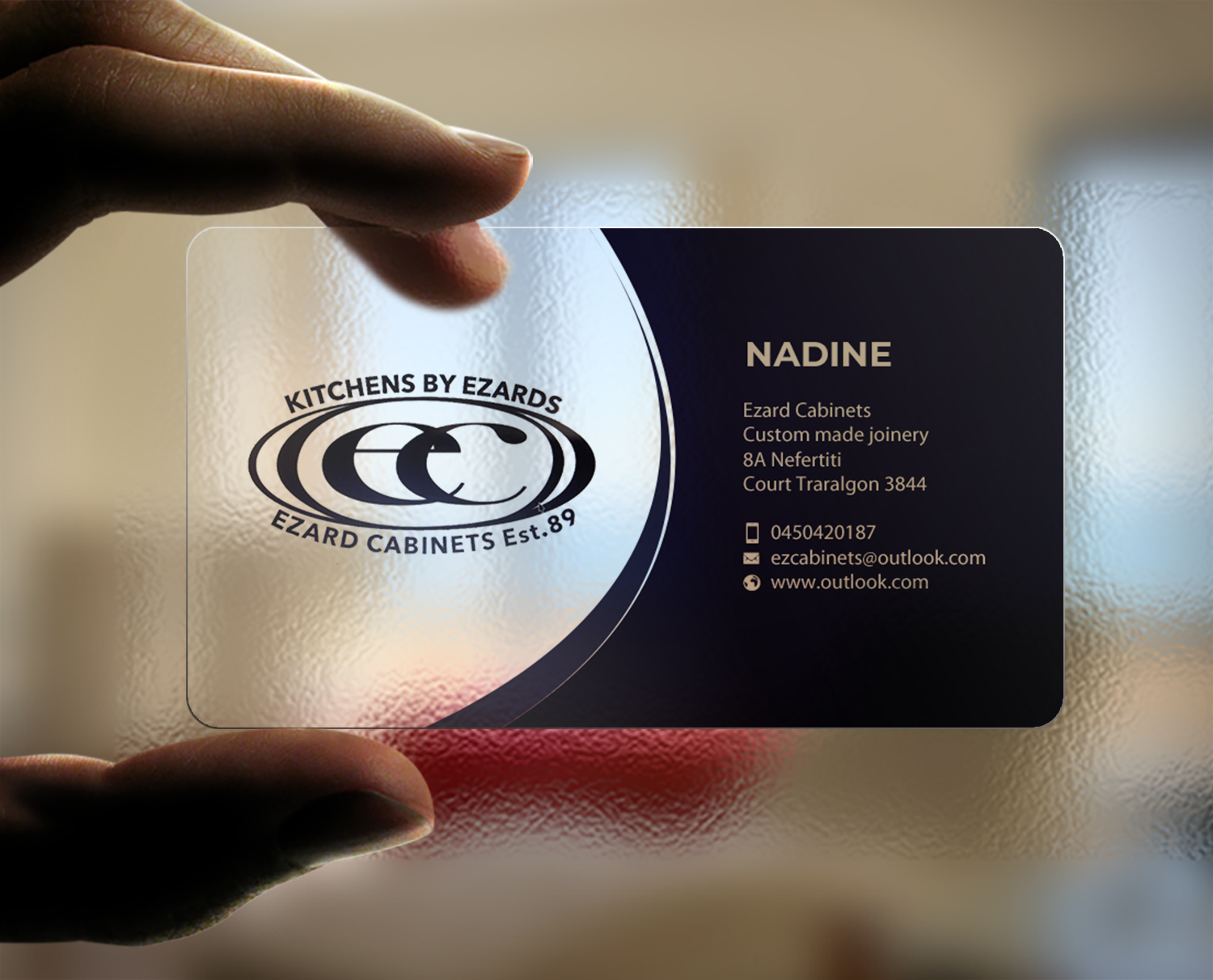 Business Card Design by chandrayaan.creative for Ezard Cabinets | Design #27679316