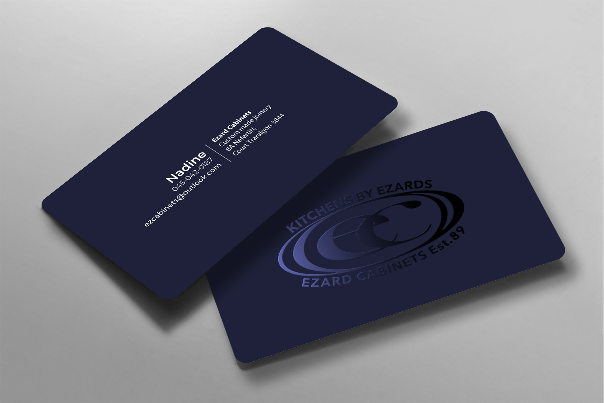 Business Card Design by chandrayaan.creative for Ezard Cabinets | Design #27679468
