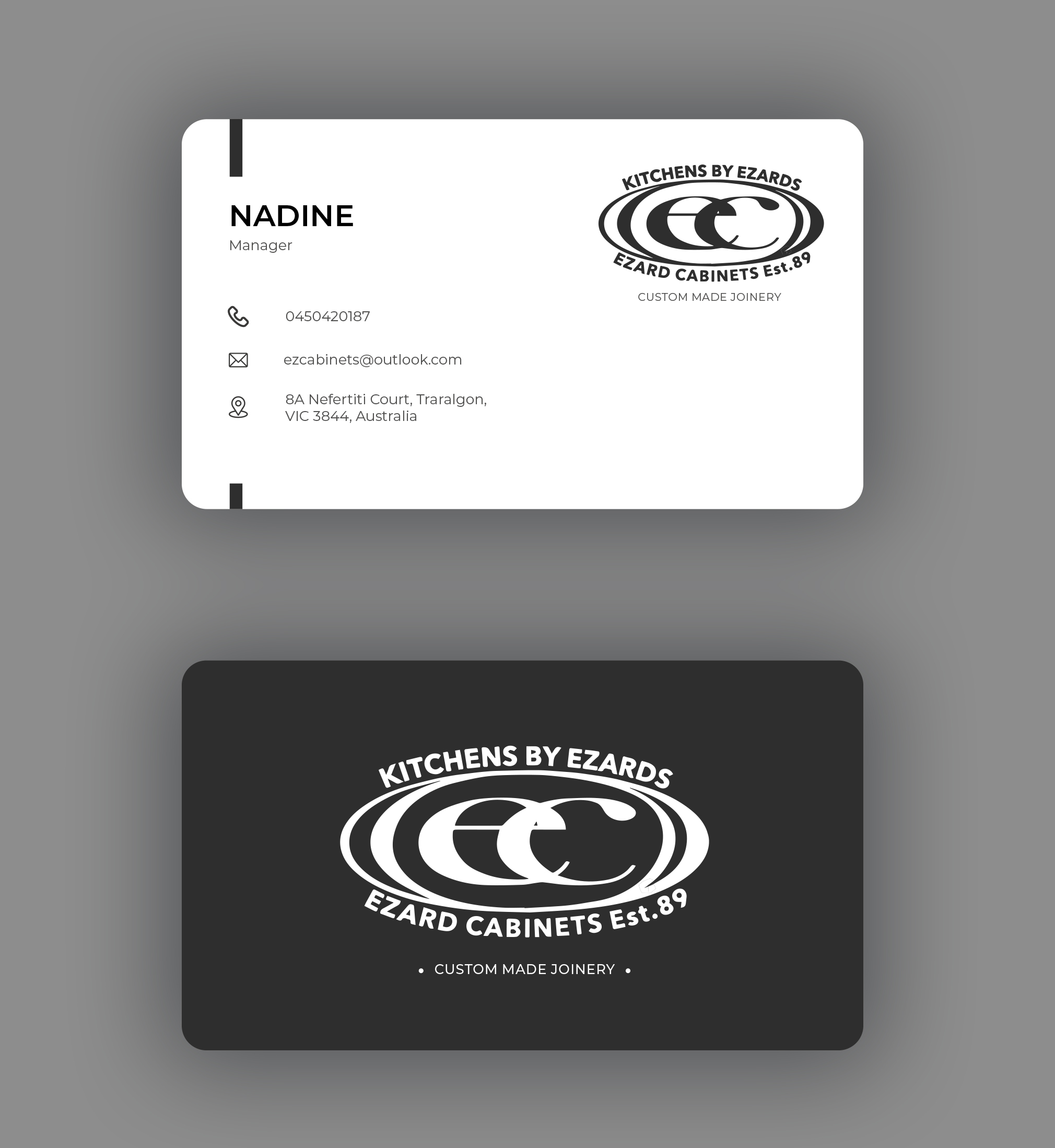Business Card Design by AAn Creatives for Ezard Cabinets | Design #27672659