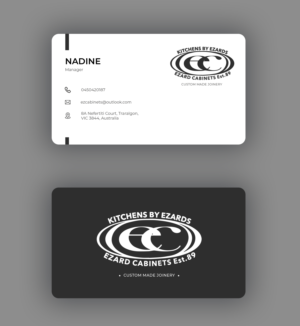 Diseño de Tarjeta de Presentación por AAn Creatives para Ezard Cabinets | Diseño #27672659