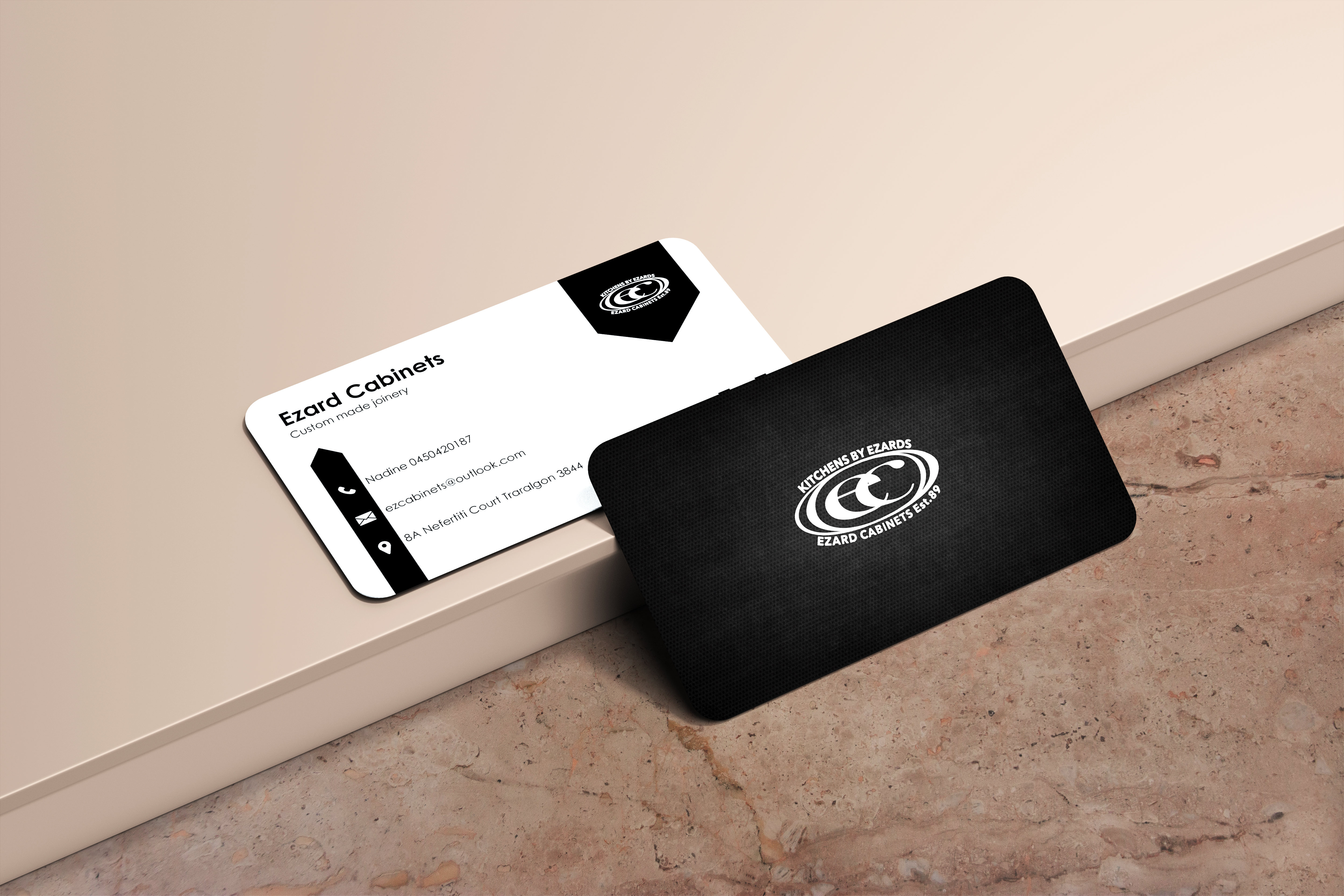 Business Card Design by A Y A N for Ezard Cabinets | Design #27678511