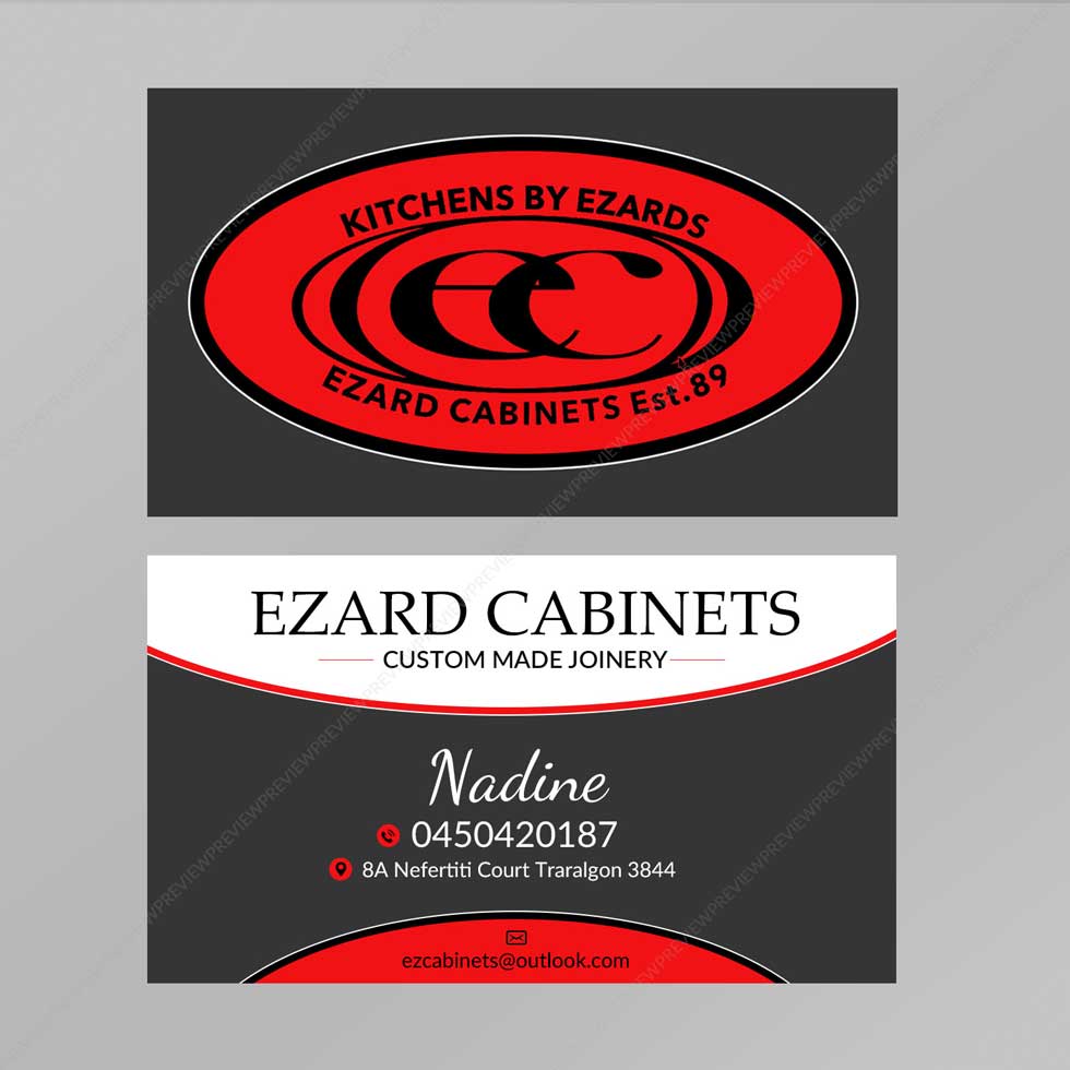 Business Card Design by DA. for Ezard Cabinets | Design #27673247