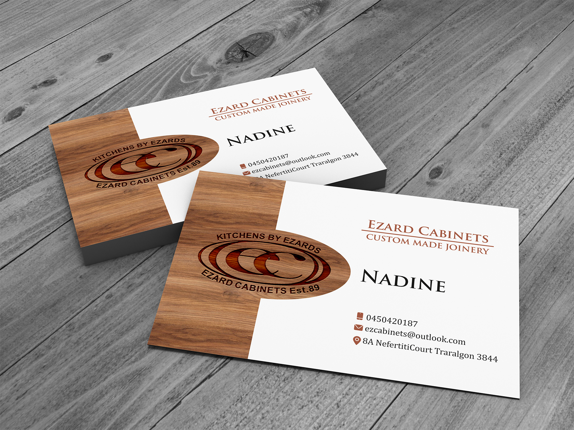 Business Card Design by Matruk Istvan for Ezard Cabinets | Design #27672826