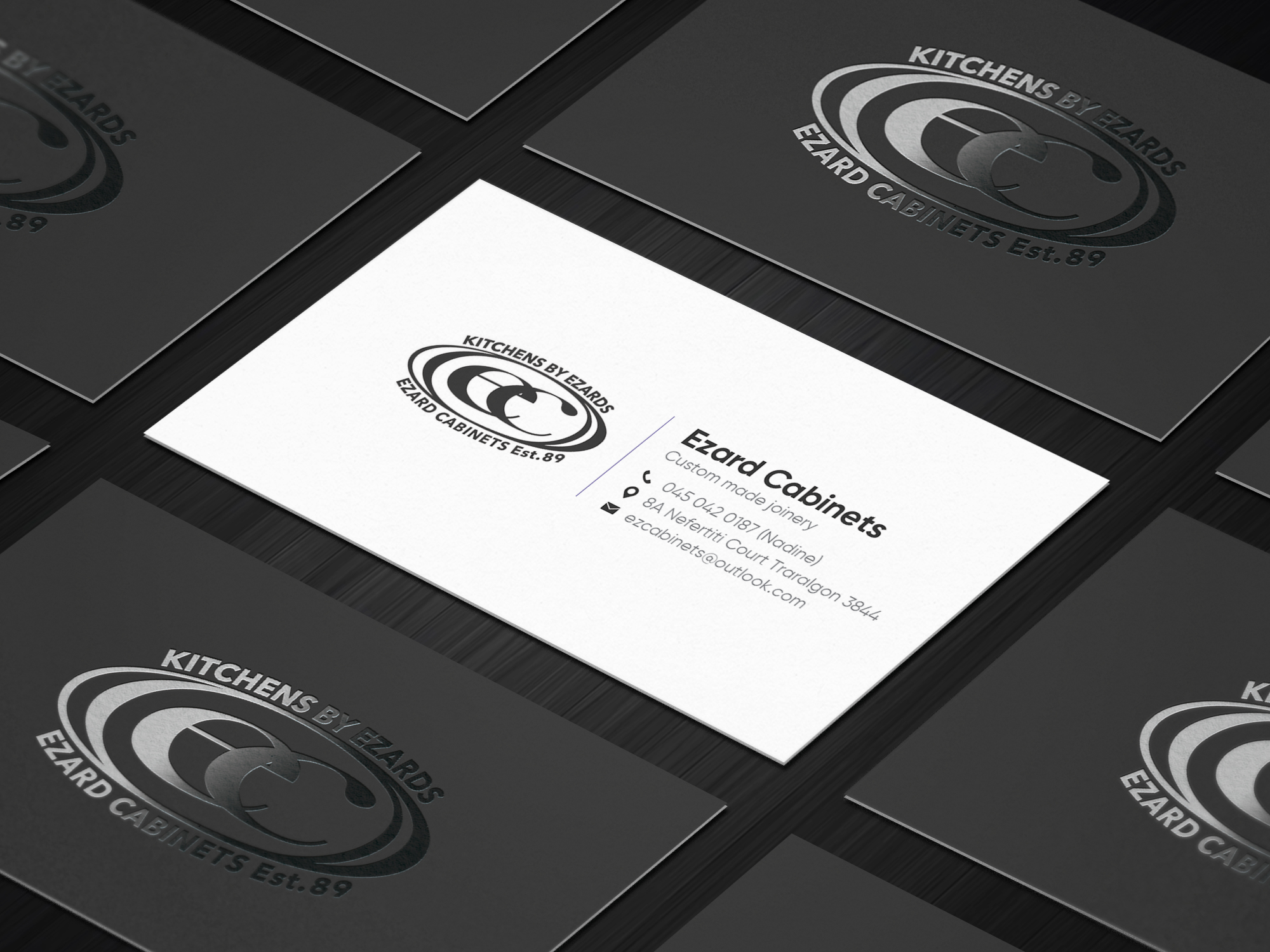 Business Card Design by CilioLab for Ezard Cabinets | Design #27688289