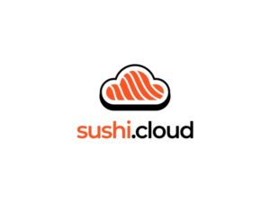sushi.cloud (can be all lowercase, all uppercase, or combination. Slogan: It's how we roll | Logo Design by beard.art