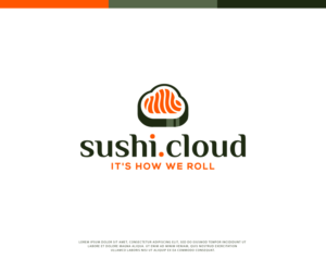 sushi.cloud (can be all lowercase, all uppercase, or combination. Slogan: It's how we roll | Logo-Design von ecorokerz