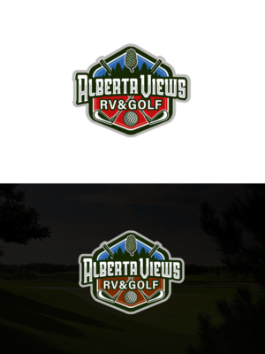 Alberta Views or Alberta views RV and Golf  | Logo Design by DUBIOSUL