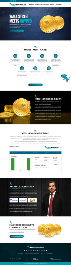 Mad Mongoose Crypto Token Website | Web-Design von Sbss