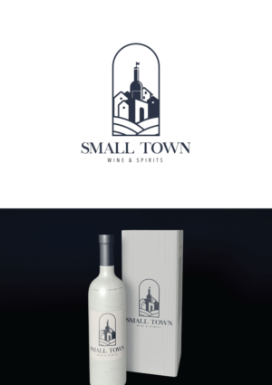 Small Town Wine & Spirits | Logo Design by vignesh kumar
