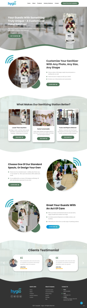 Web Design by pb for Hygio LLC | Design: #27699831