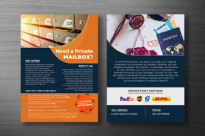 Design de Flyer par Shamim_Design pour Qwik Pack & Ship Raleigh | Design : #27698604