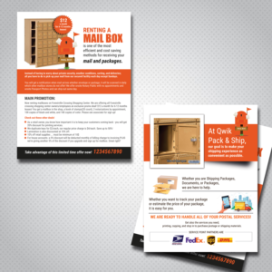 Flyer Design by uk for Qwik Pack & Ship Raleigh | Design #27698501