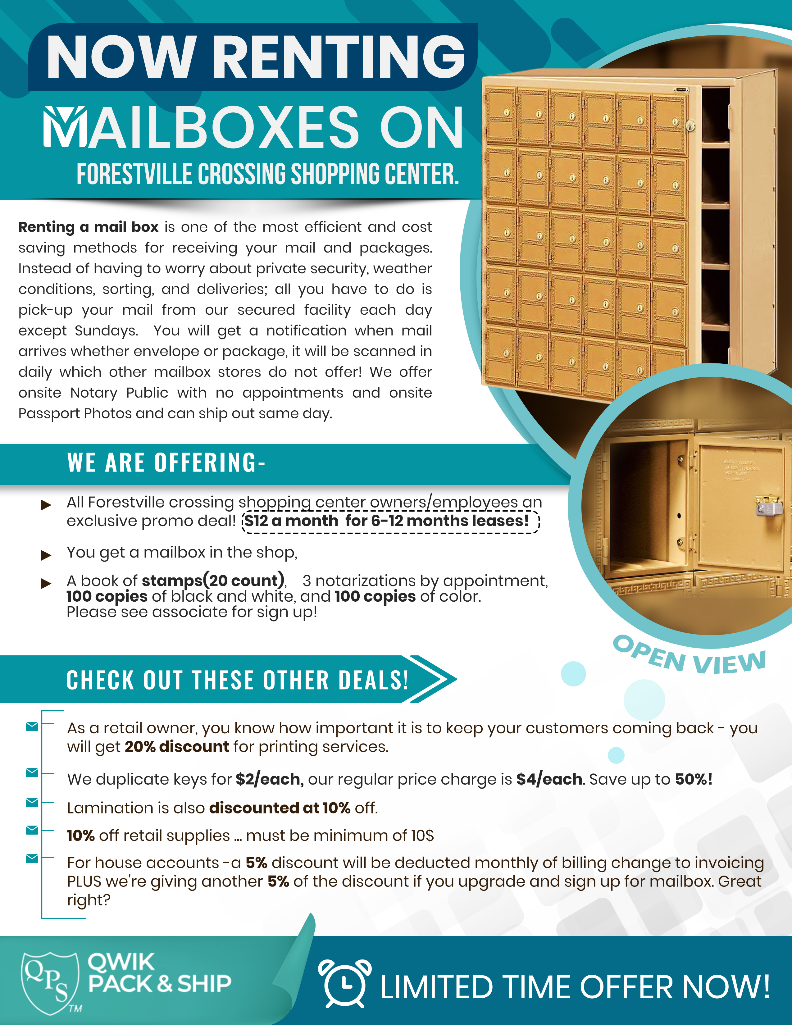 Design de Flyer par SAI DESIGNS pour Qwik Pack & Ship Raleigh | Design #27698786