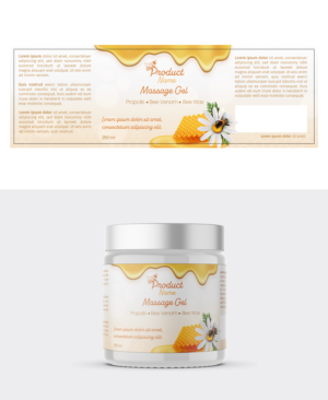 A label for a massage gel with bee venom for chronic pain | Design Étiquette par Esenk