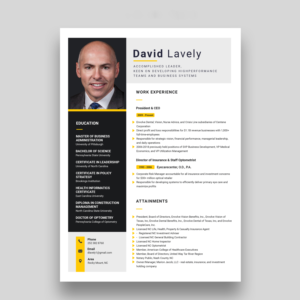 Design de CV par Riyad pour ce projet | Design #27711434