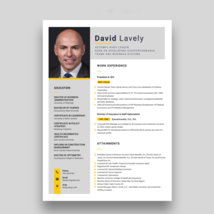Design de CV par Riyad pour ce projet | Design : #27711524