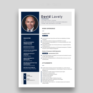 Design de CV par Riyad pour ce projet | Design : #27729639