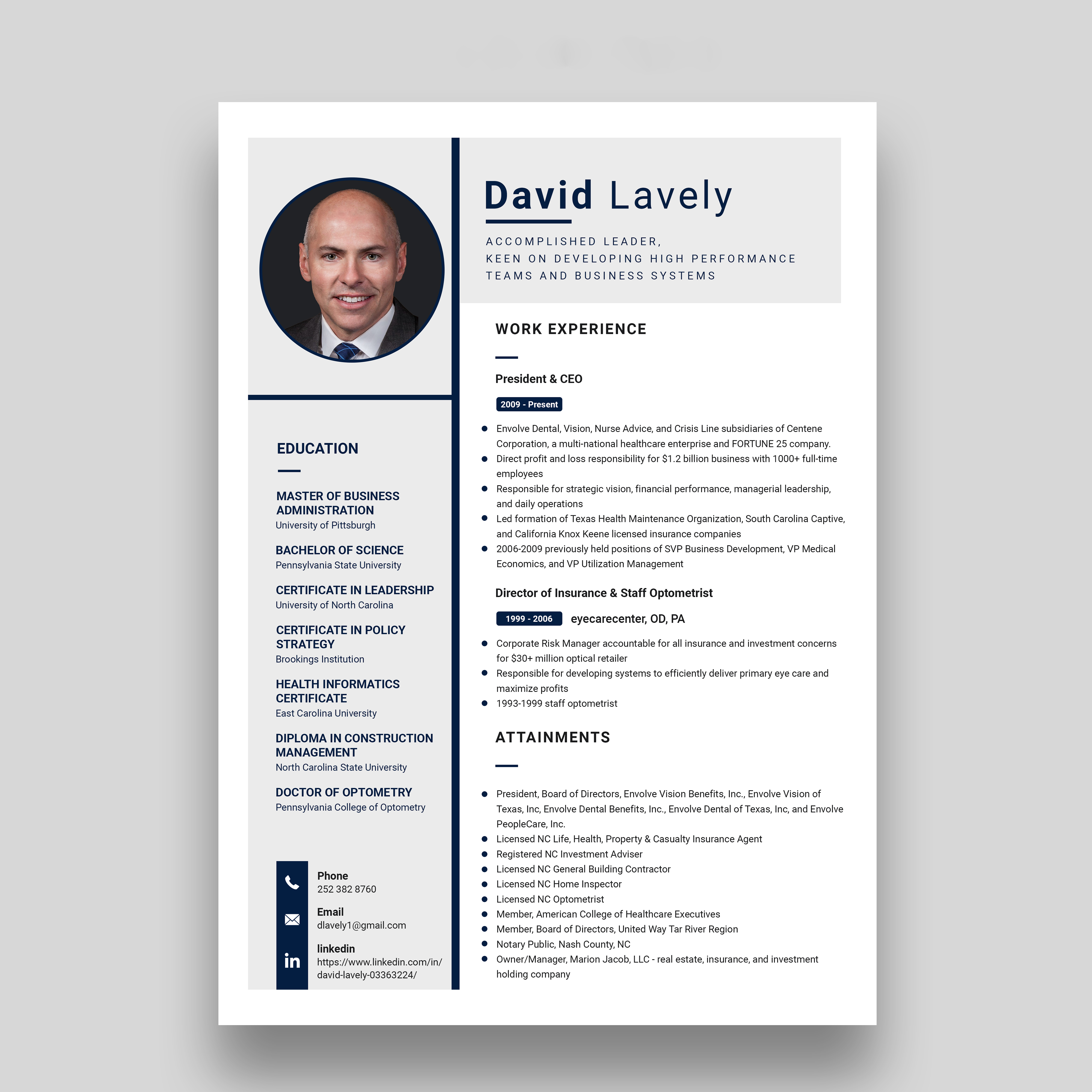 Resume Design by Riyad for this project | Design #27758193
