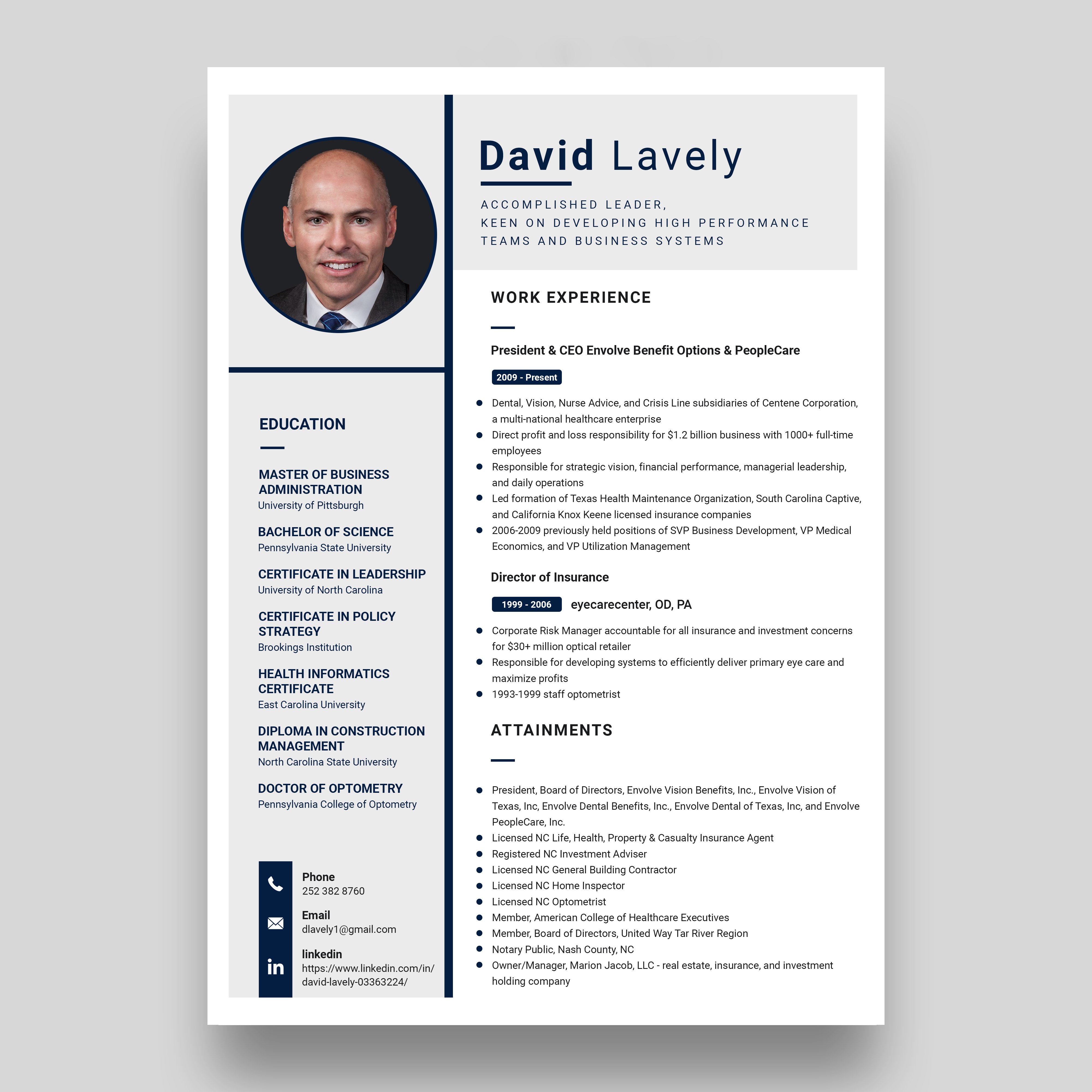 Design de CV par Riyad pour ce projet | Design #27786830
