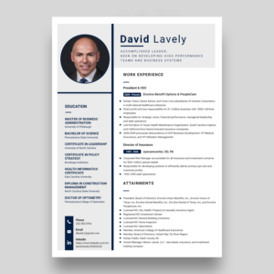 Design de CV par Riyad pour ce projet | Design : #27791117